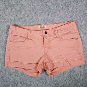 Mudd Juniors Salmon Pink Denim Shorts‎ Summer Casual Vacation Classic Size 9